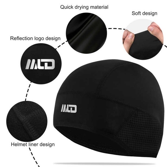 MLD Winter Beanie Hat
Sports Running Motorcycle Cycling Skull Cap Helmet Liner - Picture 3 of 10